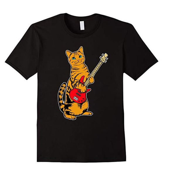 Other - Funny Cat Playing Bass T-shirt Cool Musician Top